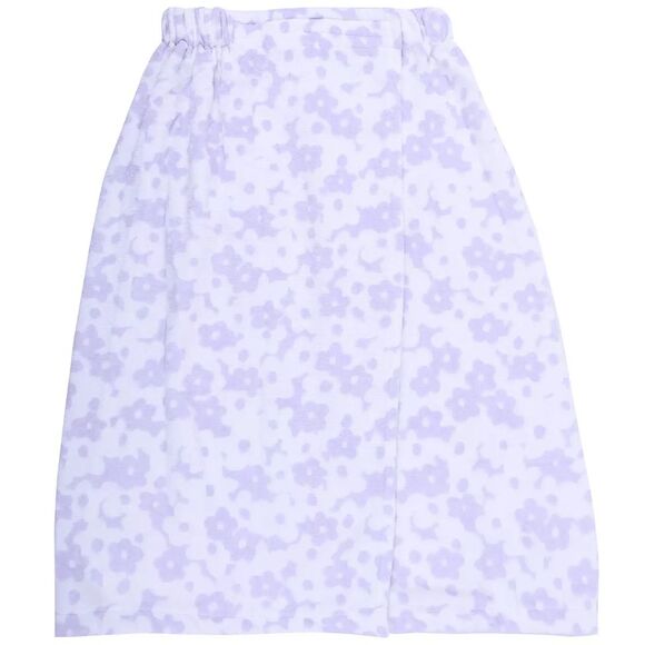 NWT The Big One® 5-Piece Solid Texture Bath Wrap Set - IVORY LAVENDER FLORAL - Picture 6 of 7